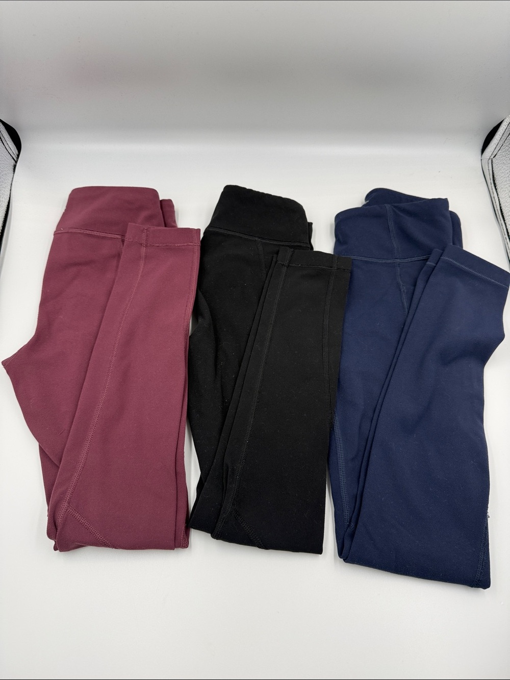 Athleta Kids Leggings in Burgundy, Black & Navy